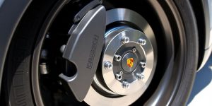 Porsche Cayenne brake disc and caliper.