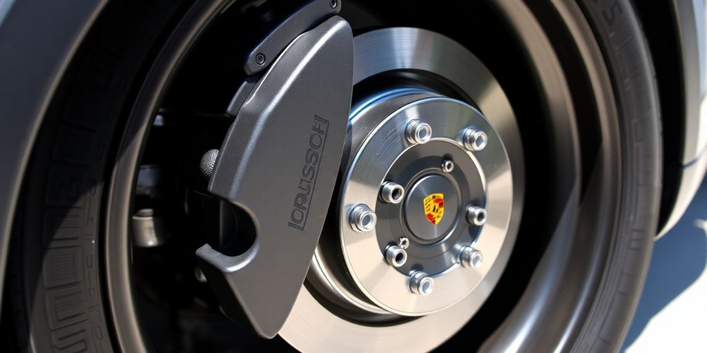 Porsche Cayenne brake disc and caliper.